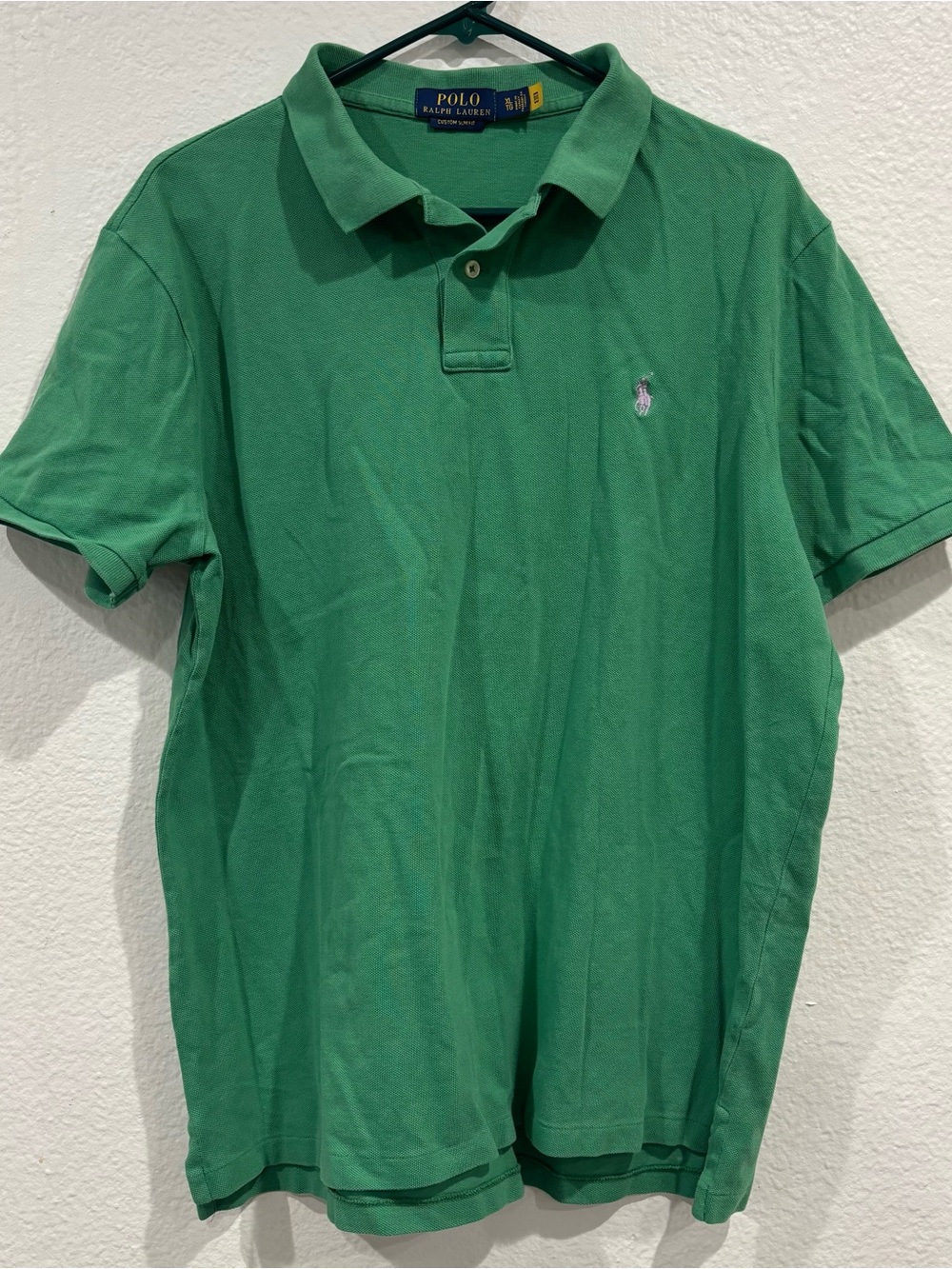 Polo Ralph Lauren Custom Slim Fit Men’s Green Short Sleeve Shirt Size XL
